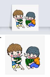 吃瓜男孩插画视频,趣味横生的视觉盛宴